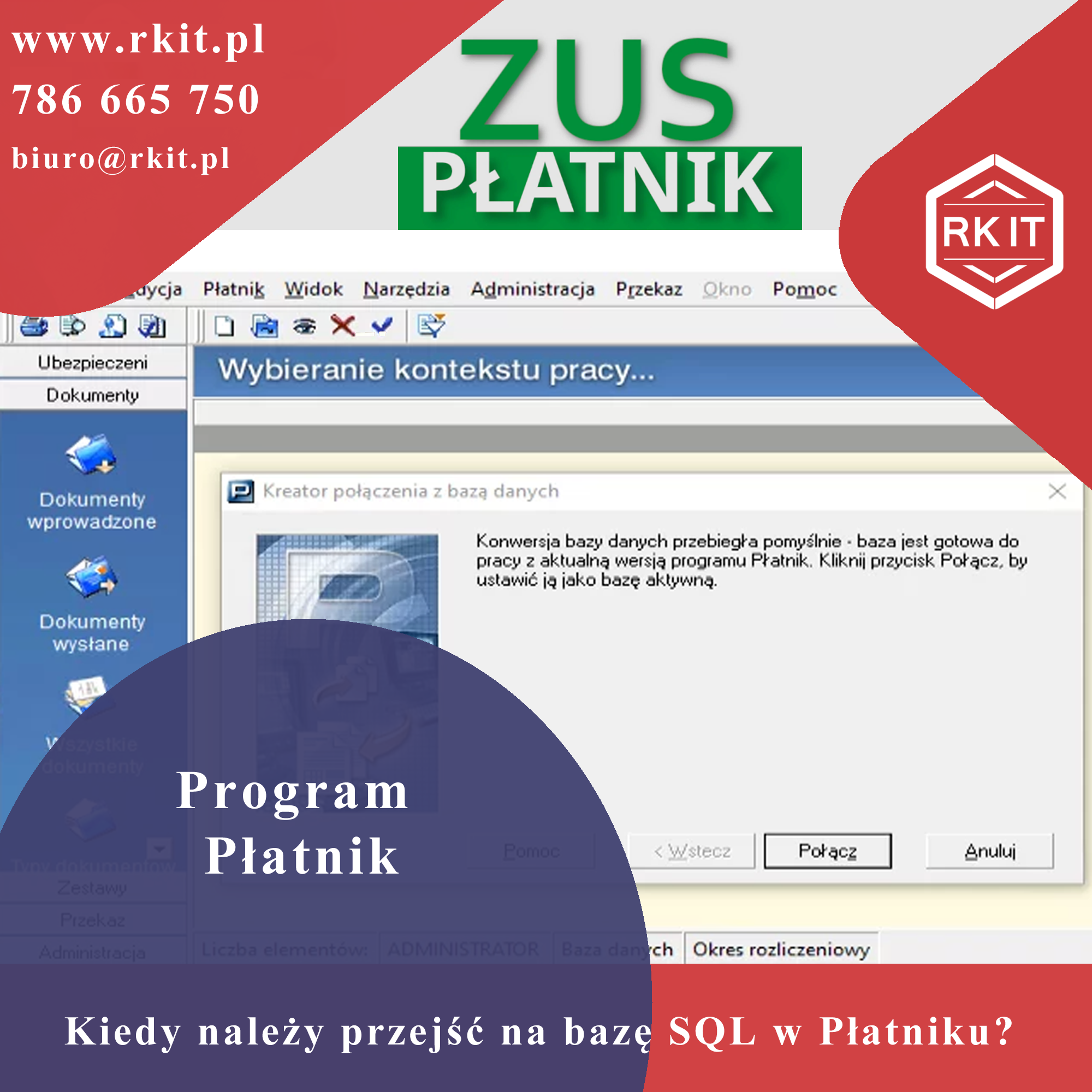 przejść na bazę SQL w programie Płatniku