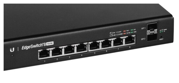 Switch Ubiquiti EdgeSwitch 8 PoE 10p PoE ( PoE+: 8;) 130W Managed Gigabit - obrazek 4