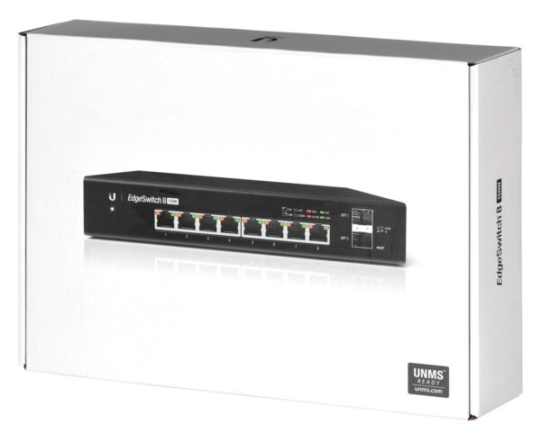 Switch Ubiquiti EdgeSwitch 8 PoE 10p PoE ( PoE+: 8;) 130W Managed Gigabit - obrazek 9