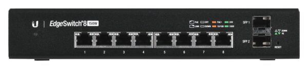 Switch Ubiquiti EdgeSwitch 8 PoE 10p PoE ( PoE+: 8;) 130W Managed Gigabit - obrazek 3