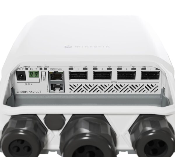 Mikrotik CRS504-4XQ-OUT łącza sieciowe Zarządzany L3 Fast Ethernet (10/100) Obsługa PoE 1U Biały - obrazek 11