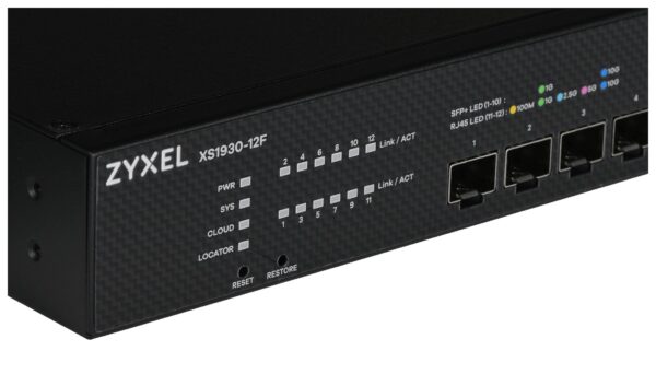 Switch Zyxel XS1930-12F 12p Managed Multigigabit/10G - obrazek 3