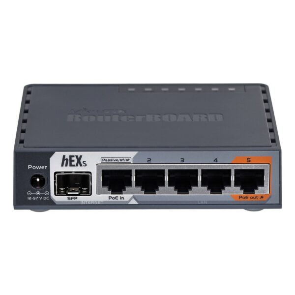 Router Mikrotik hEX S (RB760iGS) Total Ethernet  Ports:6; Architecture:MMIPS; CPU core:2 - obrazek 2