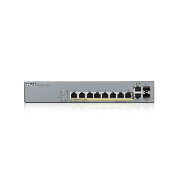 Switch Zyxel GS1350-12HP 12p PoE (PoE+: 8;) 130W Managed Gigabit - obrazek 2