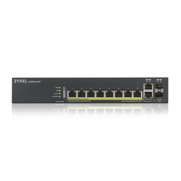 Switch Zyxel GS1920-8HP 10p PoE (PoE+: 8;) 130W Managed Gigabit - obrazek 2