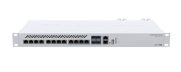 Mikrotik CRS312-4C+8XG-RM łącza sieciowe L3 10G Ethernet (100/1000/10000) Biały 1U